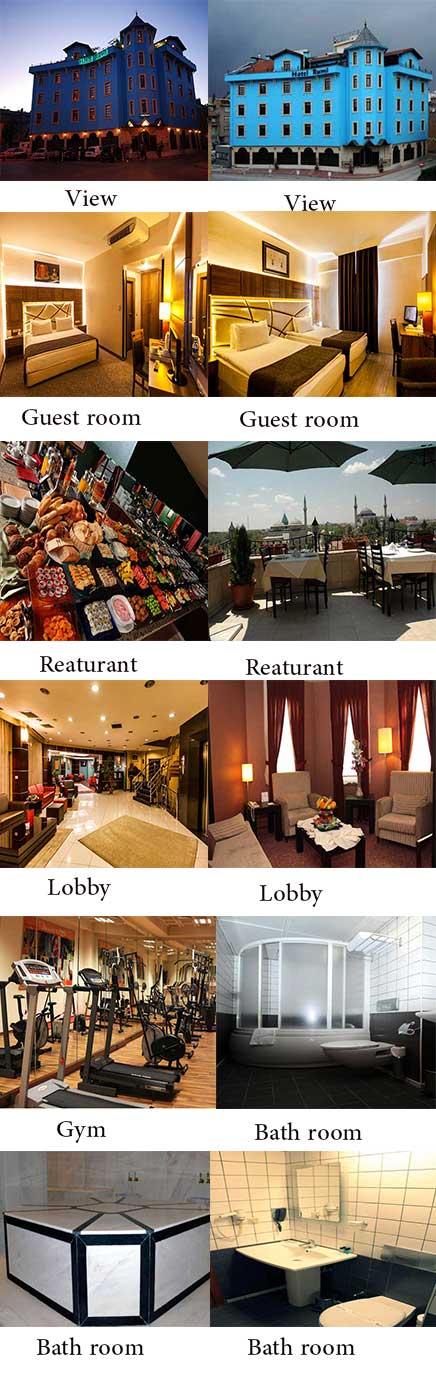 قونیه| کشور ترکیه| هتل های قونیه| هتل رومی قونیه|